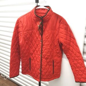 Lands' End Red Quilted Jacket